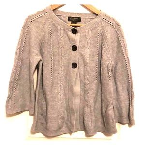 Eddie Bauer knit cardigan w 3/4 bell sleeves